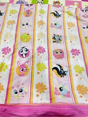 Vintage 2008 Littlest Pet Shop sheet flat cat frog bunny y2k full LPS nostalgia
